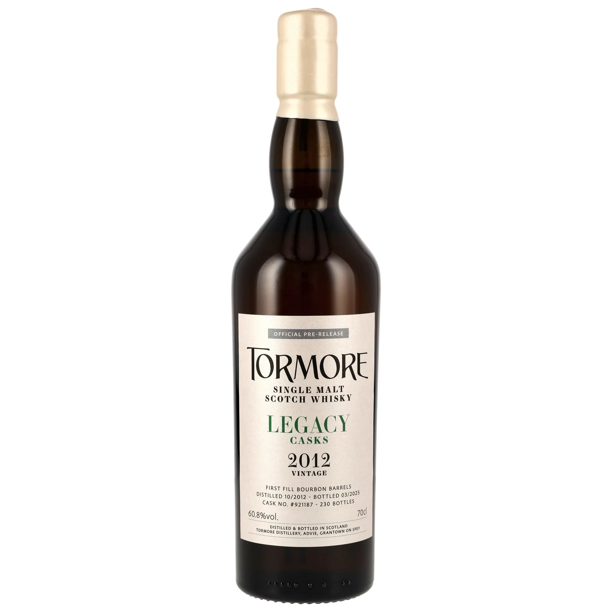Tormore 2012/2025 12 Jahre Legacy Series Bourbon Single Cask #921187 60,8% 0,7l