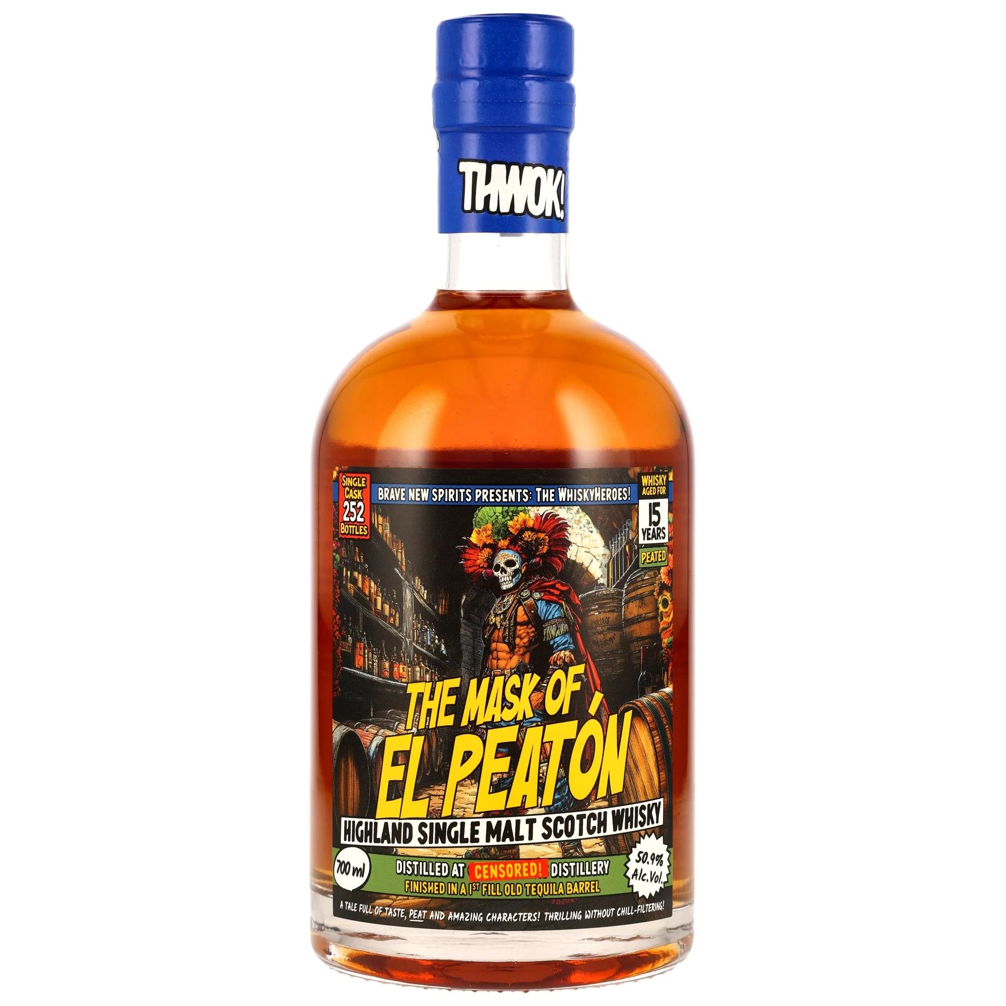 Unknown Highlands 15 Jahre Whisky Heroes The Mask Of El Peaton - Brave New Spirits 50,9% 0,7l