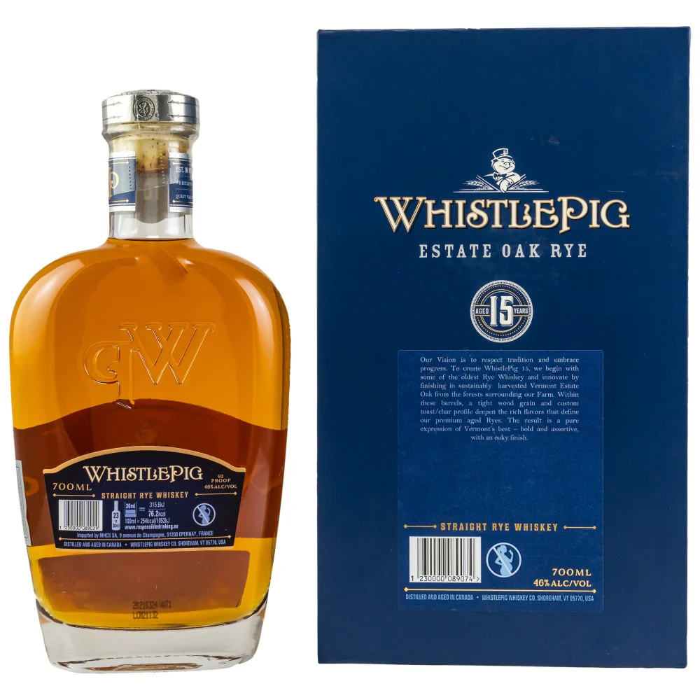 WhistlePig 15 Jahre Estate Oak Rye 46% 0,7l - Image 2