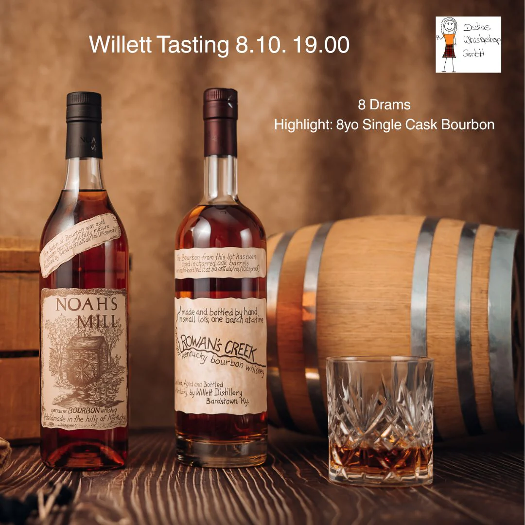 Willett Tasting mit 2 Gästen aus den USA - 8 Drams 8.10. um 19 Uhr