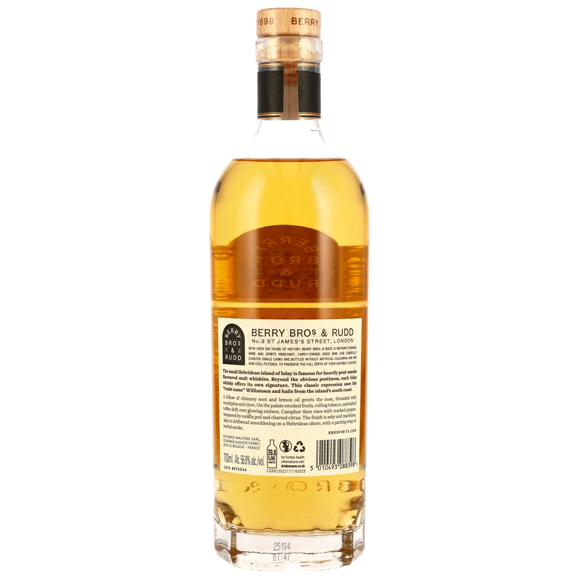 Williamson 2010/2025 14 Jahre Single Cask Berry Bros & Rudd #875044 56,8% 0,7l - Image 2